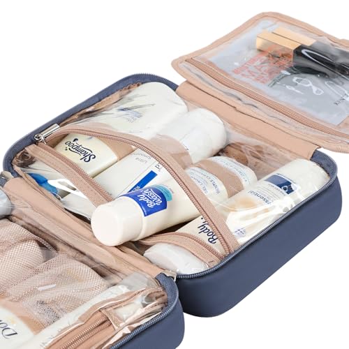 Travel Toiletry Bag for Women Hanging Organizer Makeup Case Pockets