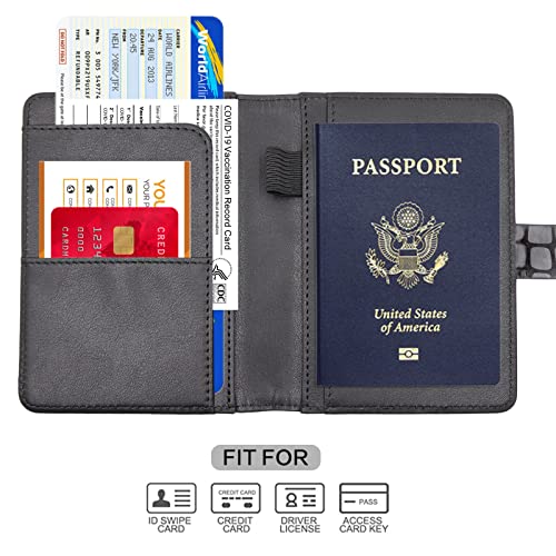 Premium Leather Passport Holder Covers Case