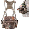 Large Capacity Binocular Chest Pack Bino Harness with Built in Rangefinder Pouch Water Resistant Rain Cover for Hunting