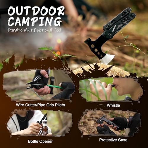 16 in 1 Multitool Camping Survival Gear with Axe Saw Pliers Whistle Hammer