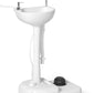 Giantex Portable Camping Sink with Soap Dispenser and Towel Holder, 19L Water Capacity with Rolling Wheels and Foot Pump for Outdoor Events, Gatherings, Camping, Portable Hand Wash Basin Stand