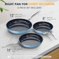 3-Piece 8”, 10”, 12” Forged Lightweight Frying Pan Set