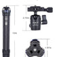 AOKA 28in/1.1lb Mini Portable Carbon Fiber Tripod, Lightweight Compact Travel Tabletop Tripod Stand for Phone，Camera，Camcorder，Projector，Webcam, with Metal Phone Mount & Center Column