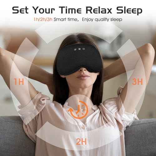 Bluetooth Sleep Mask with 2 Removable 3D Contoured Cup