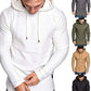 Mens Fashion Athletic Hoodies Sport Sweatshirt Solid Color Fleece Pullover White XL