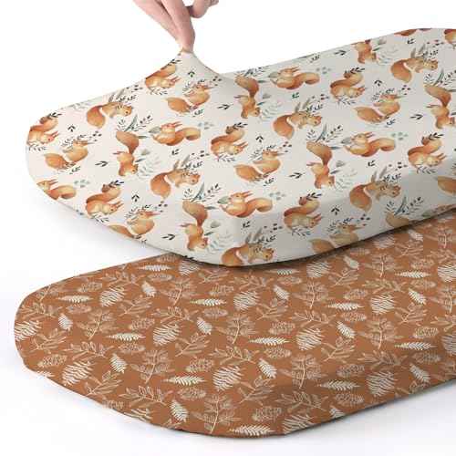 Stretch Fitted Bassinet Sheet Set BROLEX 2 Pack Cradle Sheets for Bassinet Pad