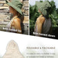 Womens Sun Hat with Ponytail Hole Cotton Shapeable Wide Brim Beige