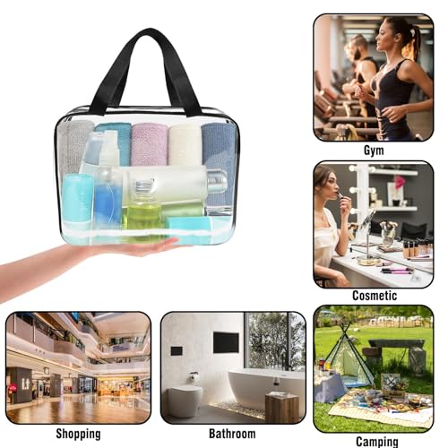 3 Pack Large Clear Makeup Bag (3 Count)