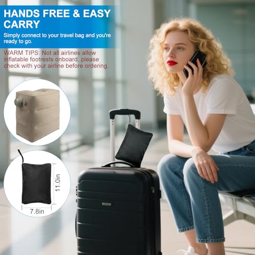 Inflatable Travel Foot Rest Pillow
