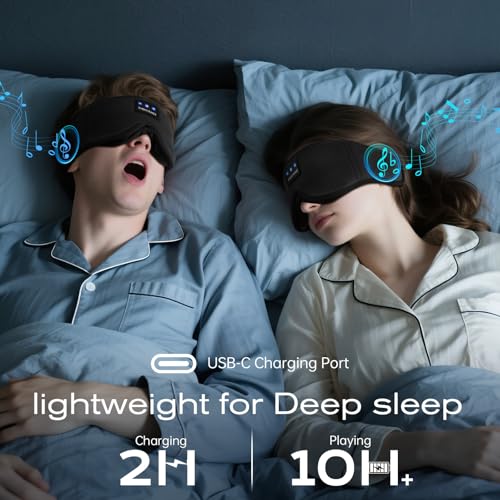 Sleep Mask with Bluetooth Headphones