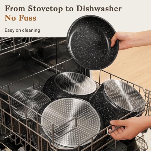 15Pcs Pots and Pans Set Non Stick