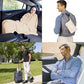 Premium Soft Lightweight Travel Blanket Pillow Pocket Size Beige