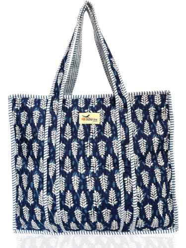 100% Cotton Quilted Tote Bag For Women