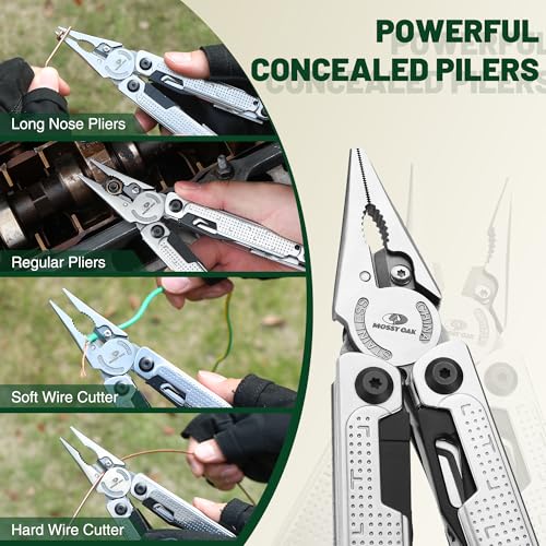 20-in-1 Multitool Pliers with Window Breaker, Stainless Steel
