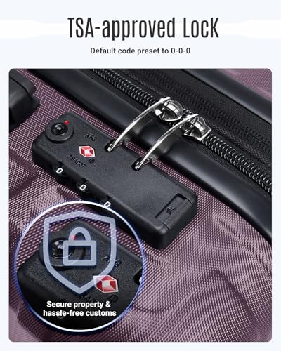 Luggage Sets 3 Pcs Suitcase with Wheels (3 Count)