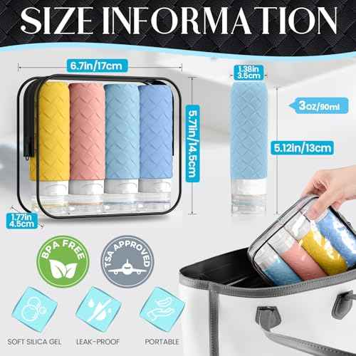 Travel Bottles for Toiletries (4 Count)