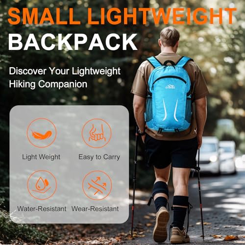 Small Hiking Backpack 35L Travel Lightweight Hiking Packable Daypack Water