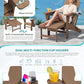 4 Pcs HDPE Folding Adjustable Adirondack Chair with Ottoman (4 Count)