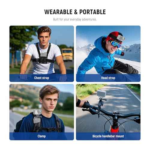35 in 1 Action Camera Pro Accessories Kit Compatible with DJI Osmo Action 5 Pro 4 3 GoPro (35 Count)