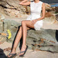 Flip Flops for Women Arch Support Summer Beach Sandals Grey Size 8.5