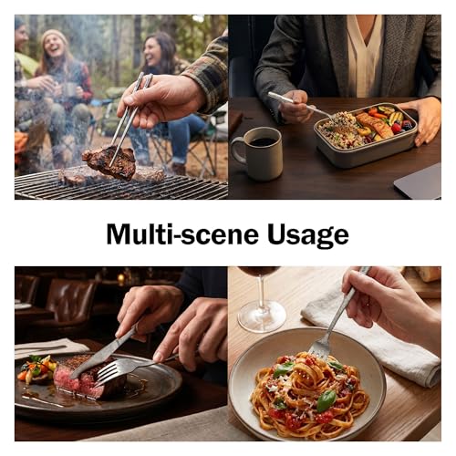 100% Pure Titanium Travel Cutlery Set