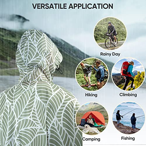 Hooded Rain Poncho for Adults