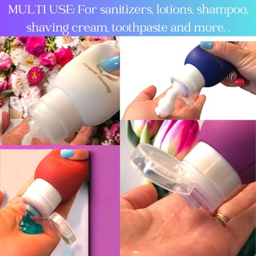 Silicone Travel Bottles for Toiletries (4 Count)