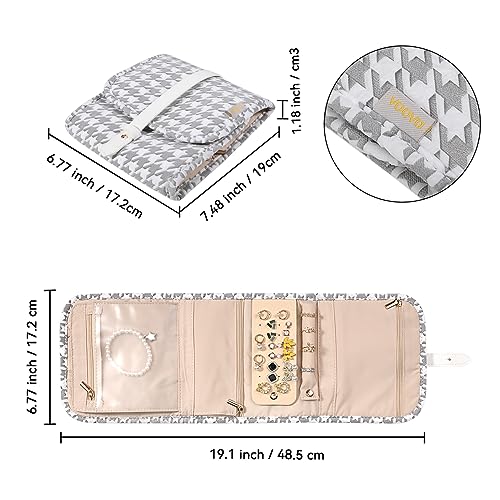 Small Travel Jewelry Organizer Roll for Women