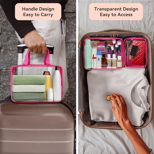 10 PCS Clear Travel Bags for Toiletries (10 Count)