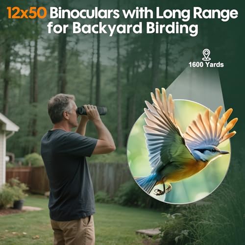 12x50 Binoculars for Adults High Powered for Bird Watching Hunting