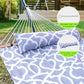 Double Hammock with Stand 500lbs Heavy Duty Outdoor Two Person White