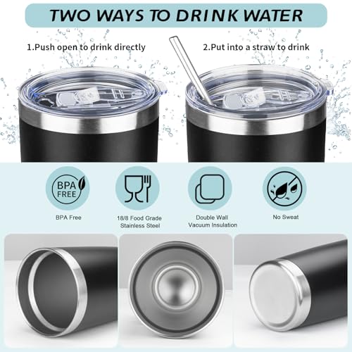 20oz Tumbler with Straw and Brush