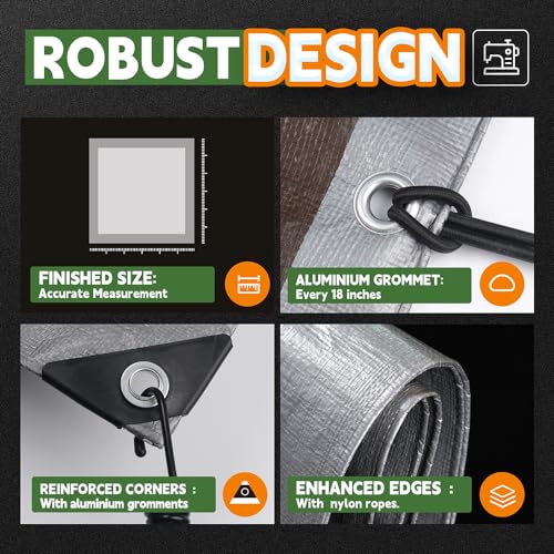 60x60 Feet Tarps Heavy Duty Waterproof