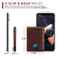 RFID Blocking Slim Bifold Genuine Leather Minimalist Front Pocket Wallets for Men with Money Clip Thin Mens
