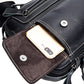 Men's Genuine Leather Shoulder Bag Small Men Messenger Pack Handbag Sling Crossbody Bag Man Purse for Business Work Everyday Outdoor Travel Deep Brown