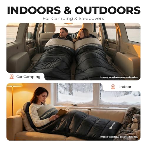 Cotton Flannel XXL Sleeping Bags for Adults Big and Tall