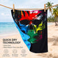 2 Pack Microfiber Beach Towels Oversized 71x32 Black Skull Mandala (2 Count)