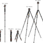 K&F Concept 62" Carbon Fiber Camera Tripod,Portable Compact Tripods with Detachable Monopod,360° Metal Ball Head 33lbs Load Capacity with Quick Release Plate for Travel and Work A255C2+BH-35L