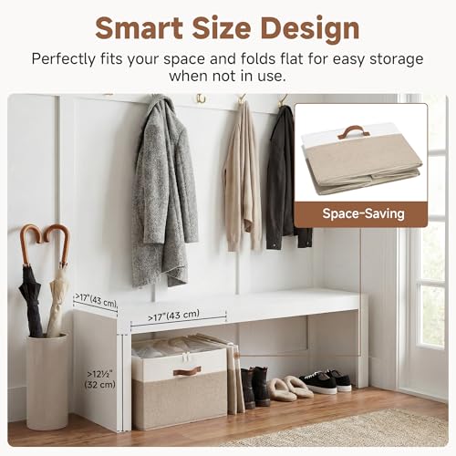 2-Pack 32-Pair Closet Shoe Storage Organizer, Brown and White (2 Count)