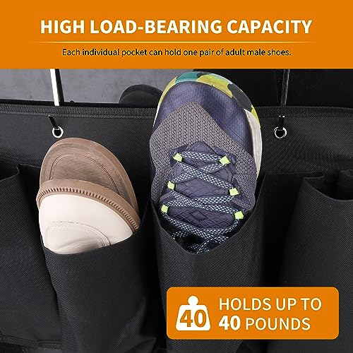 6‑Large‑Pocket RV Bedside Hanging Organizer with Sturdy Hooks