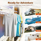 White Travel Hangers with Clips (20 Count)