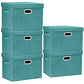 Large Storage Bins with Lids (5 Count)