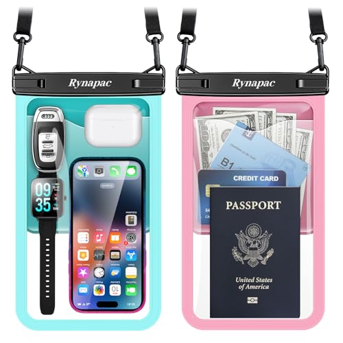 Large Waterproof Phone Pouch Up to 10" (2 Count)
