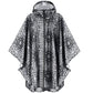 Waterproof Rain Poncho for Women Packable Hooded Raincoat with Pocket