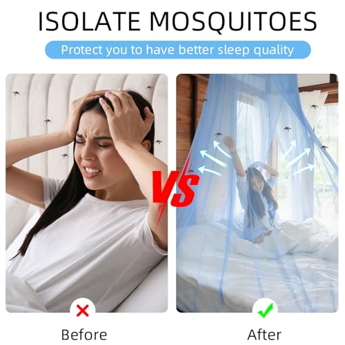Blue Mosquito Net for Bed