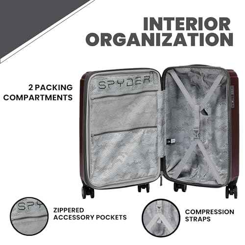 Traverse 3 Piece Carry On & Checked Suitcase Set with 360° Spinner Wheels (3 Count)