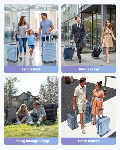 Luggage Sets 3 Pcs Suitcase with Wheels (3 Count)