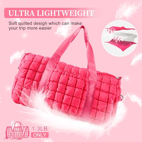 Quilted Travel Duffle Bag Gym Bag for Women