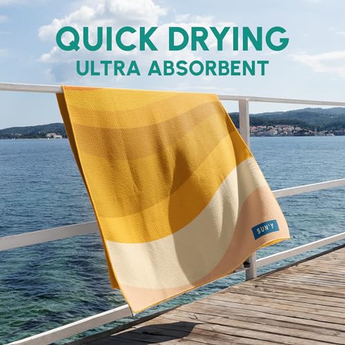 Waffle Microfiber Beach Towel
