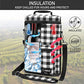 Insulated 2 Bottle Wine Bag Tote Leakproof Carrier Cooler Plaid White